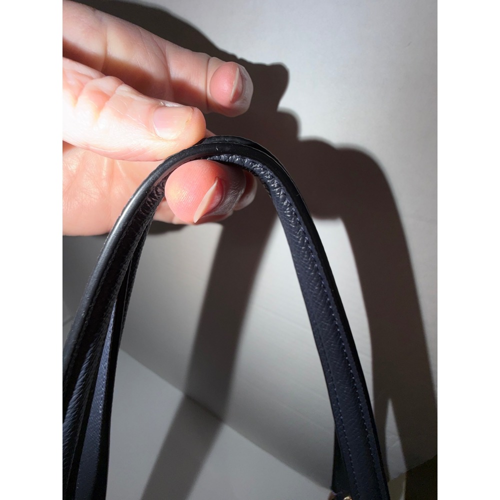 Coach Ava Chain Tote Midnight Navy Crossgrain Leather Shoulder Bag F57526 - Picture 14 of 16